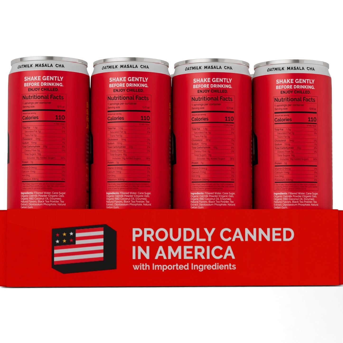 Oat Milk Masala Cha, 11 fl oz Cans (12-Pack) "Cha Case"