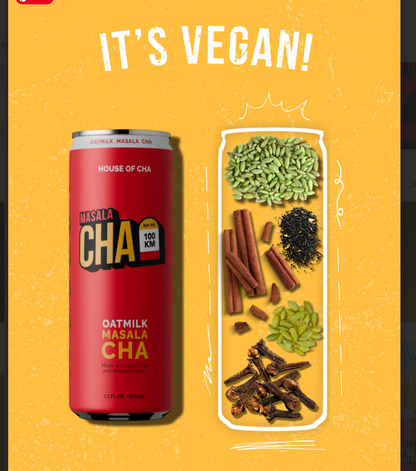 Oat Milk Masala Cha, 11 fl oz Cans (12-Pack) "Cha Case"